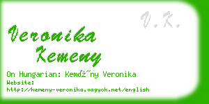 veronika kemeny business card